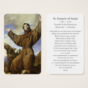 Gebetskarte   St. Francis von Assisi 01