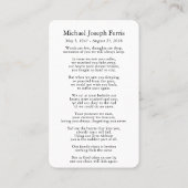 Gebetskarte | St. Paul 1 Visitenkarte (Rückseite)