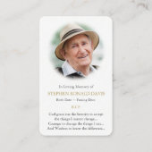 Gebetskarte | St. Paul & Foto Visitenkarte (Rückseite)