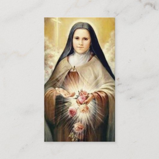 Gebetskarte | St Therese Visitenkarte (Vorderseite)