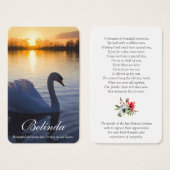 Gebetskarte | Sunset Swan (Vorne & Hinten)