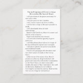 Gebetskarte Telefonnummerkarte (Rückseite)