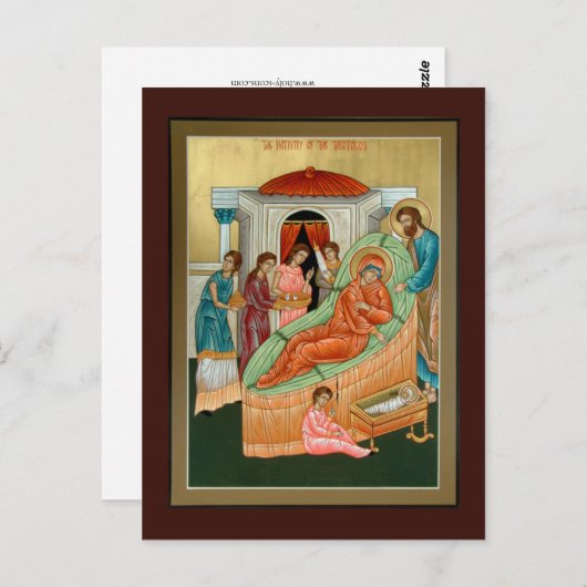 Gebetskarte Theotokos Postkarte (Vorne/Hinten)