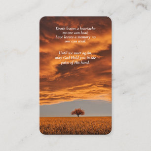 Gebetskarte   Tranquil Field Deluxe Visitenkarte