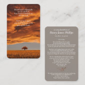 Gebetskarte | Tranquil Field Deluxe Visitenkarte (Vorne/Hinten)