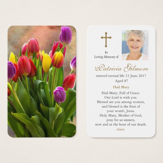 Gebetskarte | Tulip Bouquet (Vorne & Hinten)