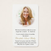 Gebetskarte | Vintager Wächter Angel (Rückseite)