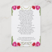 Gebetskarte | Wassercolor Florals Maxi Visitenkarte (Rückseite)