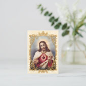 Gebetskarten des Heiligen Herzens Platzkarte (Stehend Vorderseite)