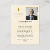 Gebetskarten des Heiligen Herzens Platzkarte (Rückseite)