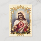 Gebetskarten des Heiligen Herzens Platzkarte (Vorderseite)