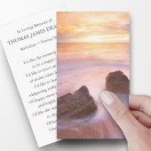 Gebetskarten für die Beerdigung Schöne Seascape Visitenkarte