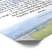 Gebetskommentar zur Foto-Landschaft Poster (Ecke)