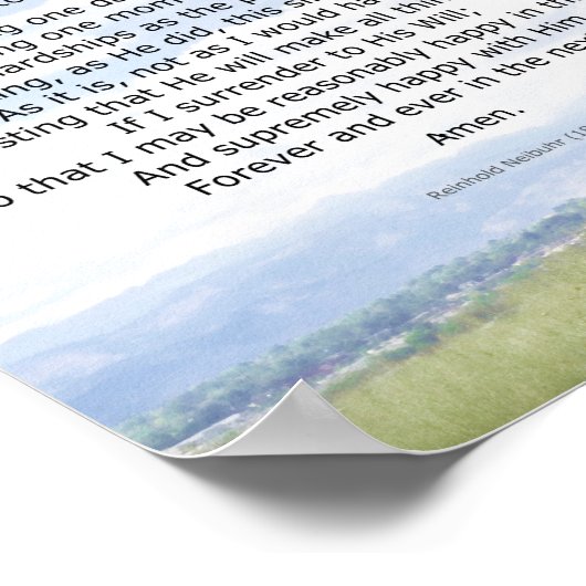 Gebetskommentar zur Foto-Landschaft Poster (Ecke)