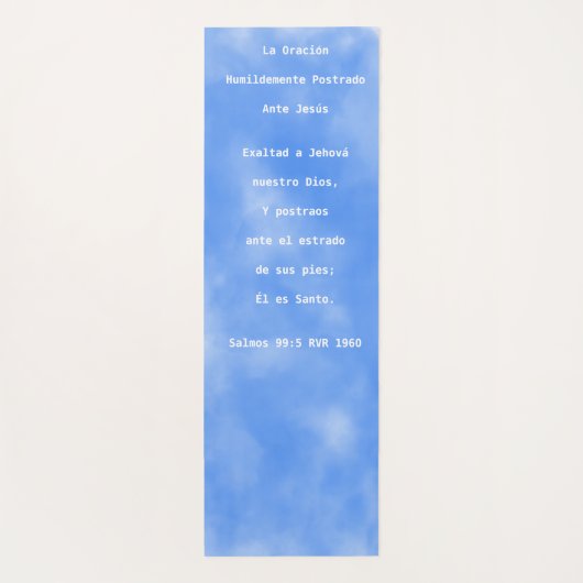 Gebetsmat in Englisch & Spanisch (Front & Back) . Yogamatte (Rückseite)