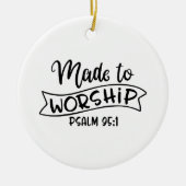 Gebetsmüde aus Angst vor Gott Keramik Ornament (Vorne)