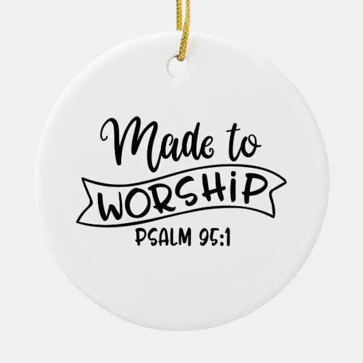 Gebetsmüde aus Angst vor Gott Keramik Ornament (Vorne)