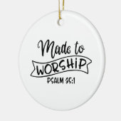 Gebetsmüde aus Angst vor Gott Keramik Ornament (Links)