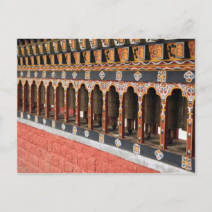 Gebetsmühlen auf dem zentralen Platz in Thimphu Postkarte