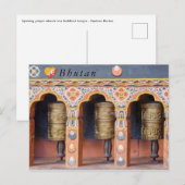 Gebetsmühlen - Bhutan Postkarte (Vorne/Hinten)