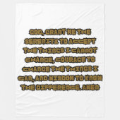 Gebetspreis auf Glaubensbasis Fleecedecke (Vorderseite)