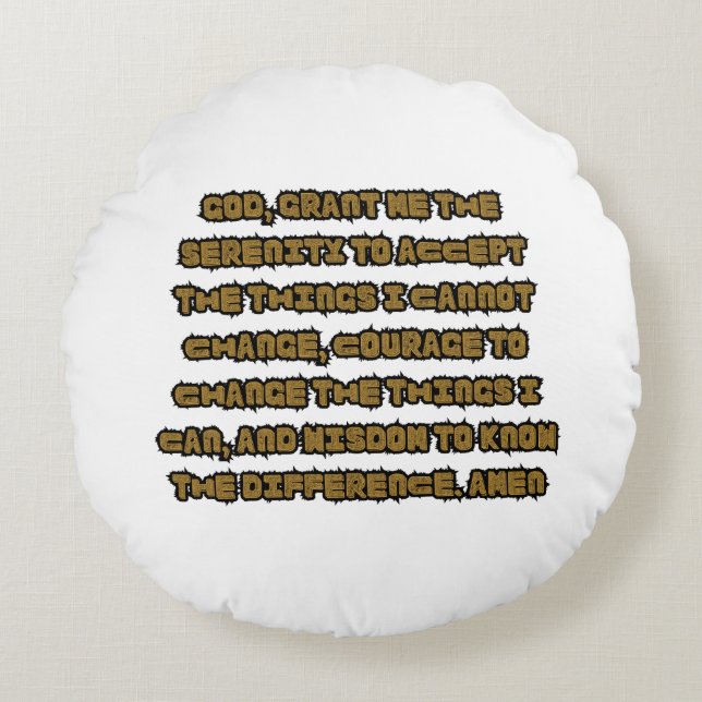 Gebetspreis auf Glaubensbasis Rundes Kissen (Vorderseite)