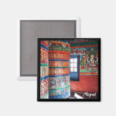 Gebetsrad - Nepal, Everest Trek Magnet (Vorderseite/Rückseite)