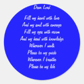 Gebetsreligiös Runder Aufkleber (Vorderseite)