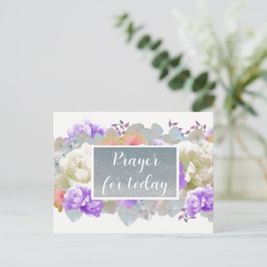 Gebetsschrift für Imitate heute Glitzer Postkarte (Stehend Vorderseite)