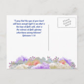 Gebetsschrift für Imitate heute Glitzer Postkarte (Rückseite)