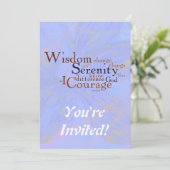 Gebetssprache auf abstrakten einladung (Stehend Vorderseite)