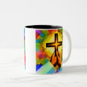 Gebetszeit Zweifarbige Tasse (VorderseiteRechts)