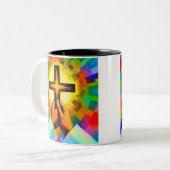 Gebetszeit Zweifarbige Tasse (Vorderseite Links)