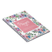 Gebetszeitung Pink Lila Blue Floral Weiß Notizblock (Rechte Seite)