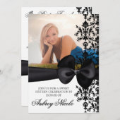 Gebeugtes Damast betontes 12x18 laden ein Einladung (Vorne/Hinten)