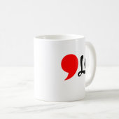 gebeuteltes Comma La Funny Kaffeetasse (VorderseiteRechts)