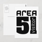 Gebiet 51 Alien Besucher Postkarte (Vorne/Hinten)