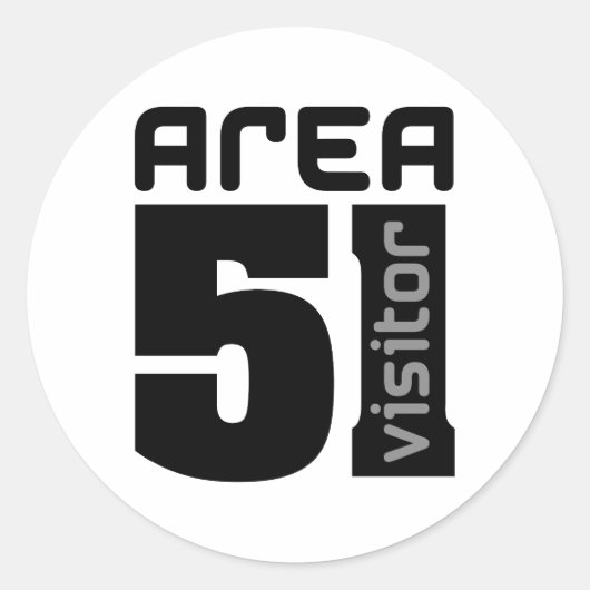 Gebiet 51 Alien Besucher Runder Aufkleber (Vorderseite)