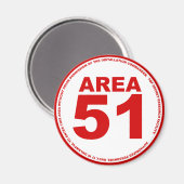 Gebiet 51 Magnet (Vorderseite/Rückseite)