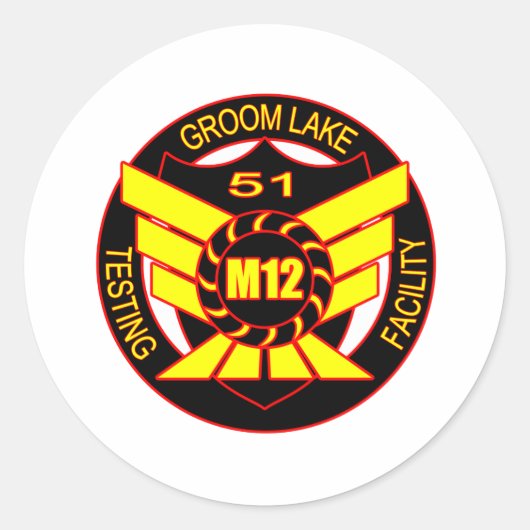 Gebiet 51 Majestic 12 Runder Aufkleber (Vorderseite)