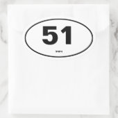 Gebiet 51 ovaler aufkleber (Tasche)