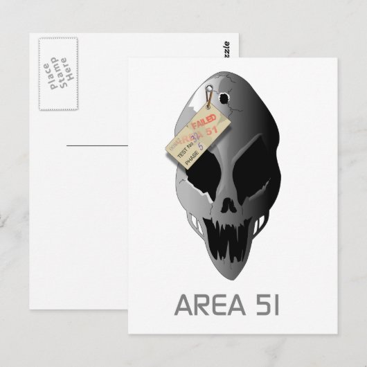 Gebiet 51 postkarte (Vorne/Hinten)