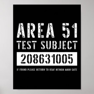 Gebiet 51 Prüfgegenstand 1005 Alien Entführung Hal Poster