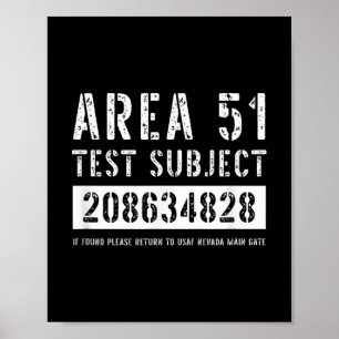 Gebiet 51 Prüfgegenstand 4828 Alien Entführung Hal Poster