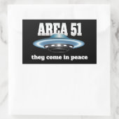 Gebiet 51 rechteckiger aufkleber (Tasche)