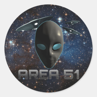 Gebiet 51 runder aufkleber
