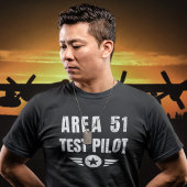 Gebiet 51 Testpilot - Coole Funny Alien UFO T-Shirt