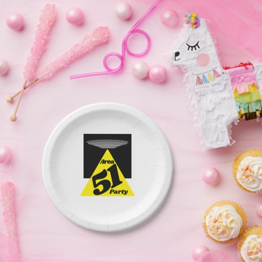 Gebiet 51 UFO, Geburtstag Pappteller (Party)