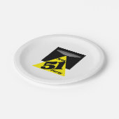 Gebiet 51 UFO, Geburtstag Pappteller (Schrägansicht)