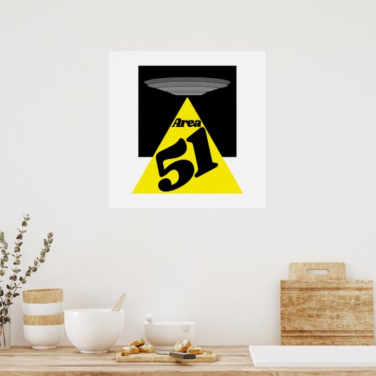 Gebiet 51, UFO Poster (Küche)